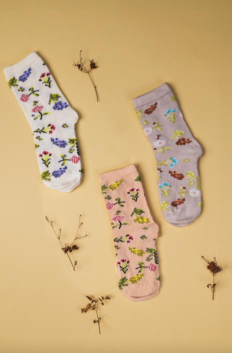 Lavender Bloom Sock (Pack of 3 socks)