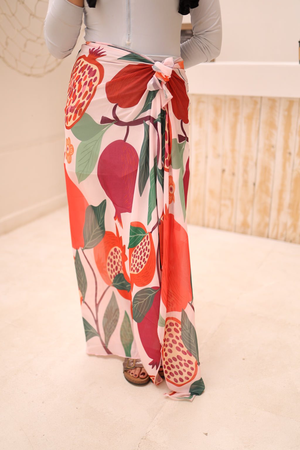 Pomegranate Pop Chiffon Wrap Cover Up
