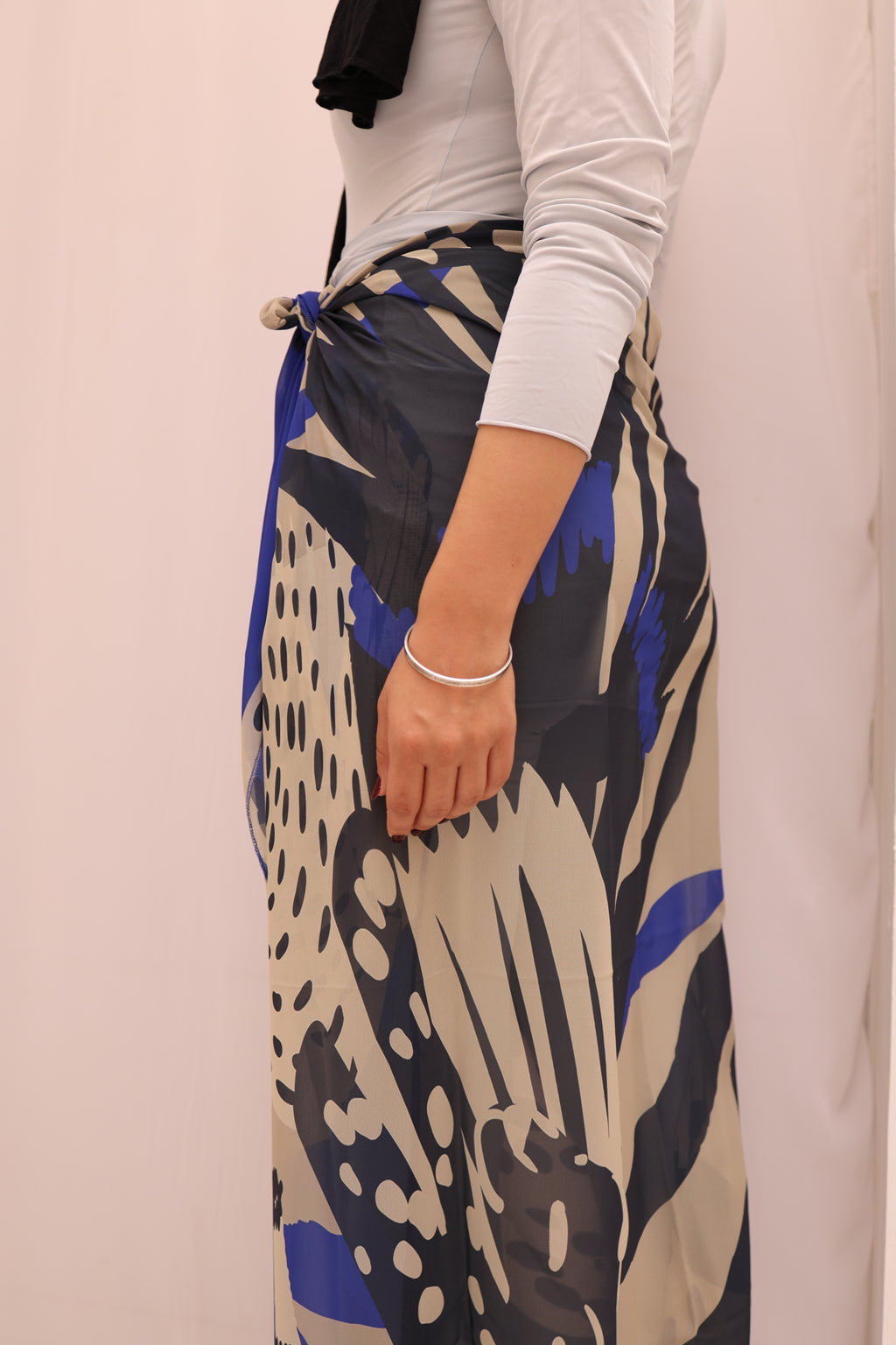 Midnight Roar Chiffon Wrap Cover Up