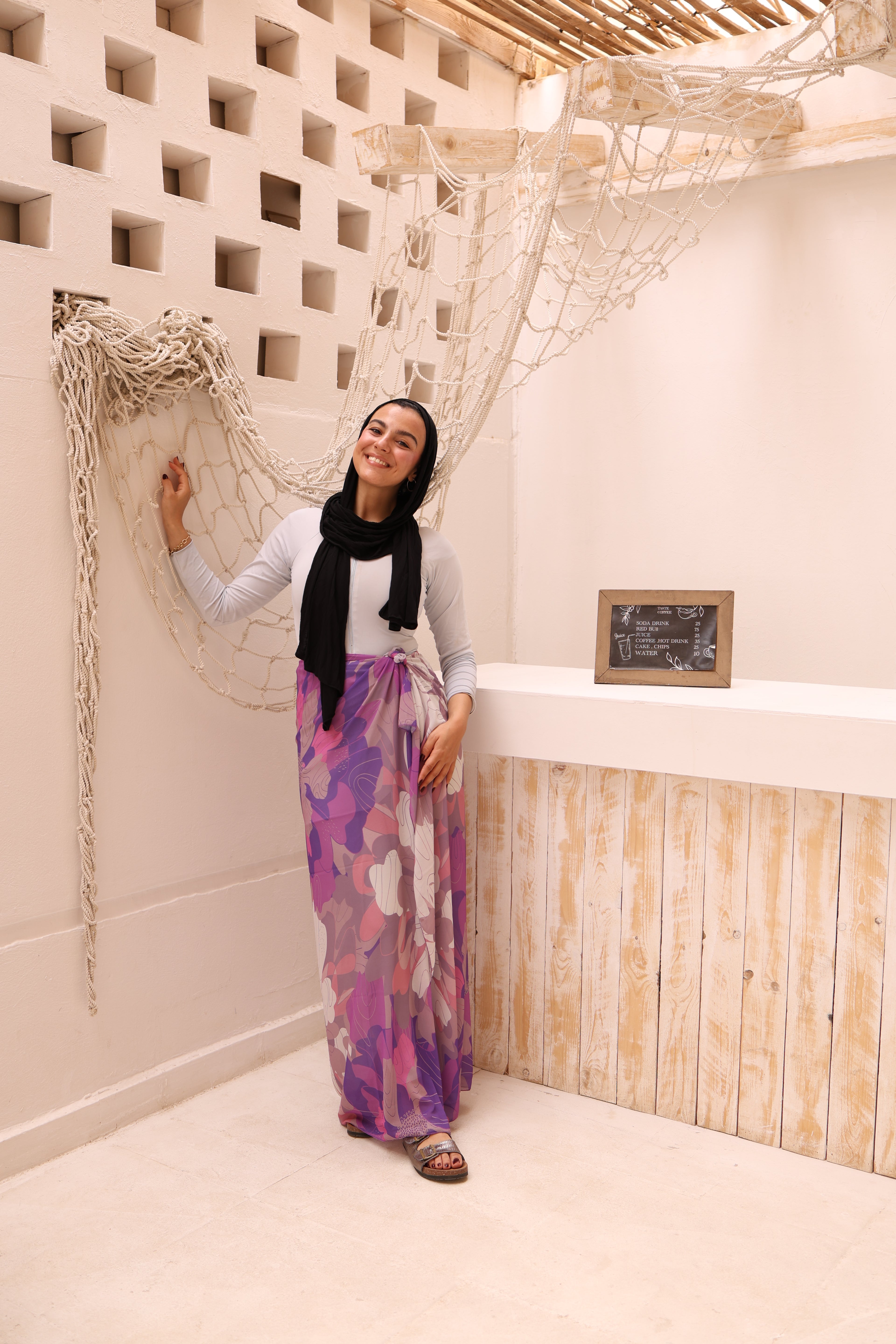 Lavender Mirage Chiffon Wrap Cover Up