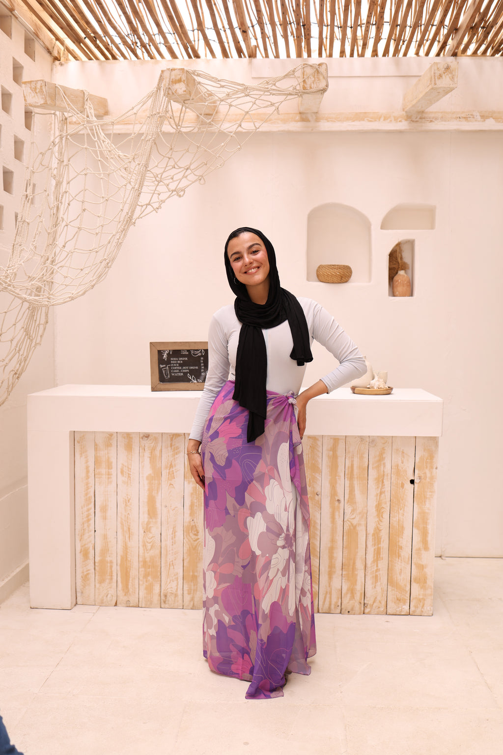 Lavender Mirage Chiffon Wrap Cover Up
