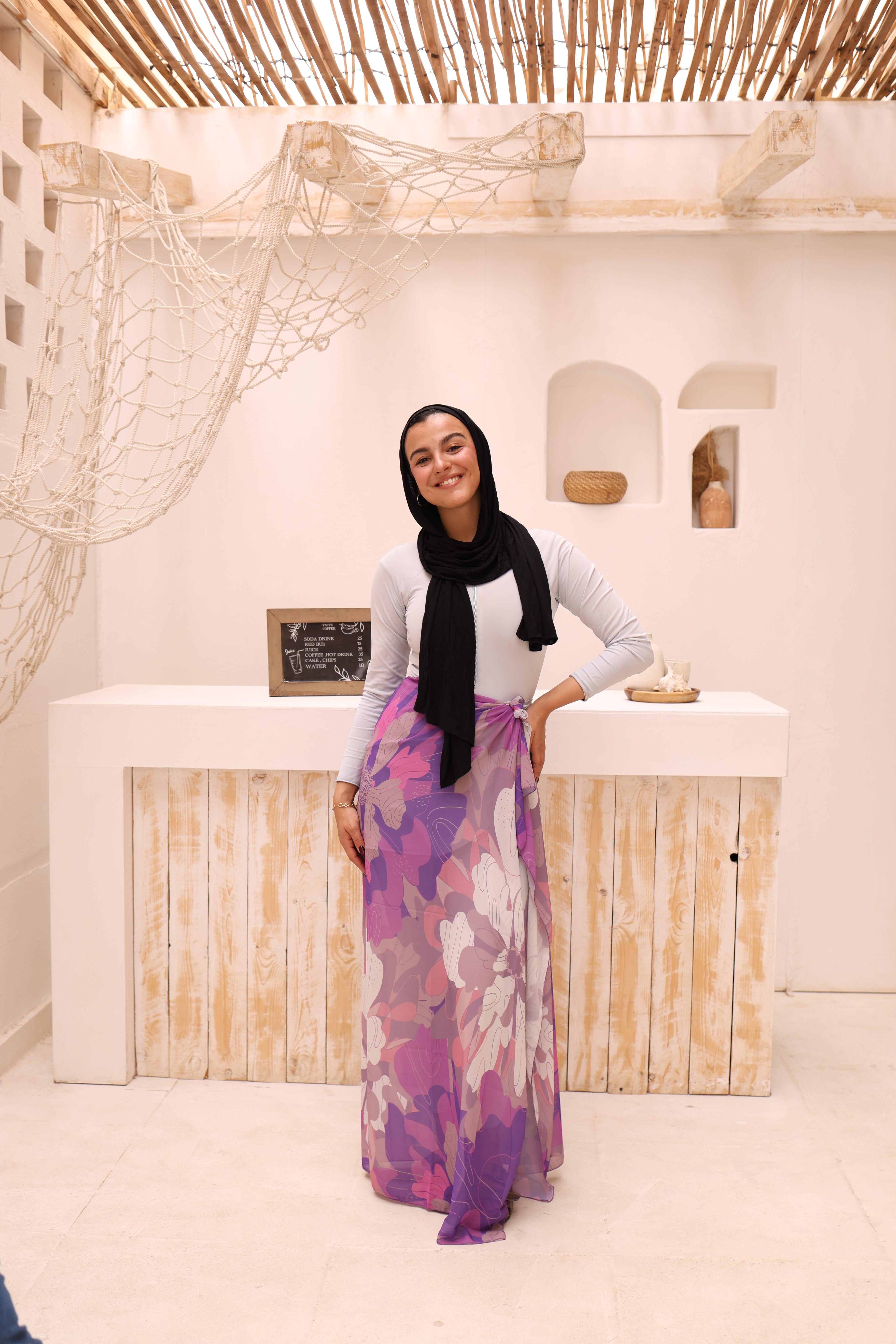 Lavender Mirage Chiffon Wrap Cover Up