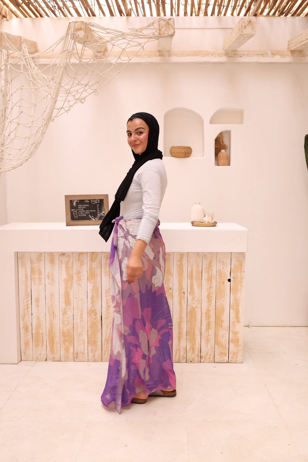 Lavender Mirage Chiffon Wrap Cover Up