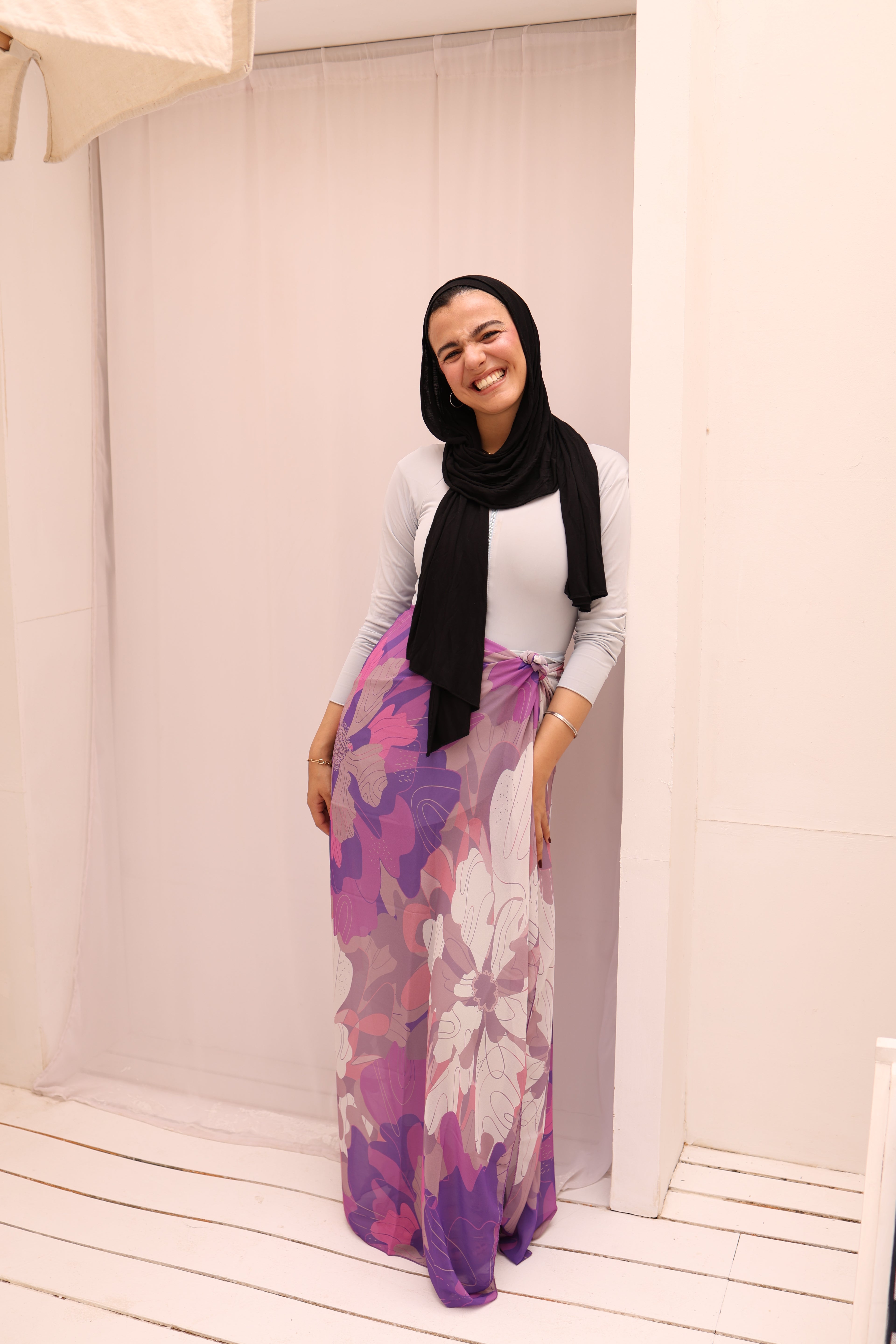Lavender Mirage Chiffon Wrap Cover Up