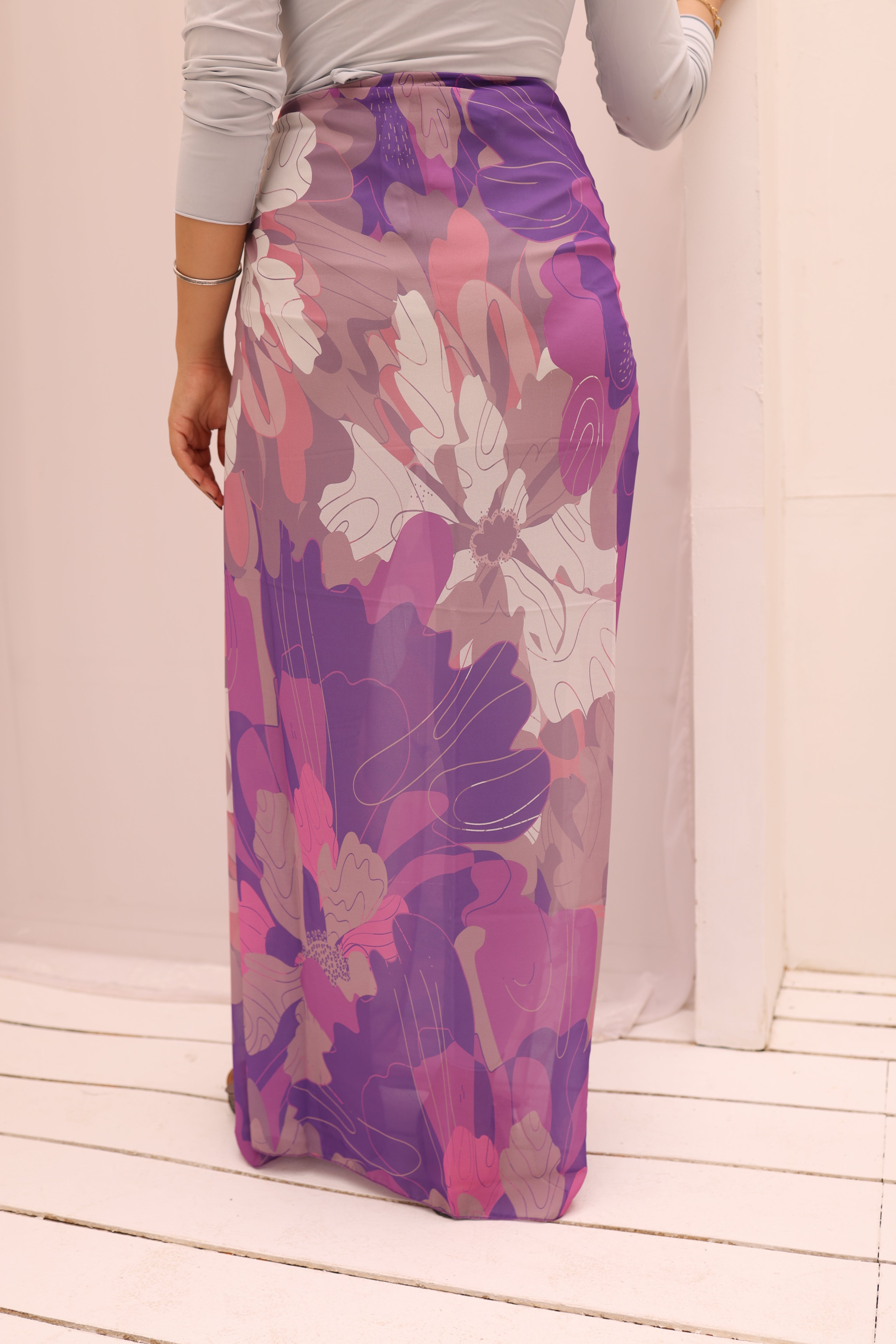 Lavender Mirage Chiffon Wrap Cover Up