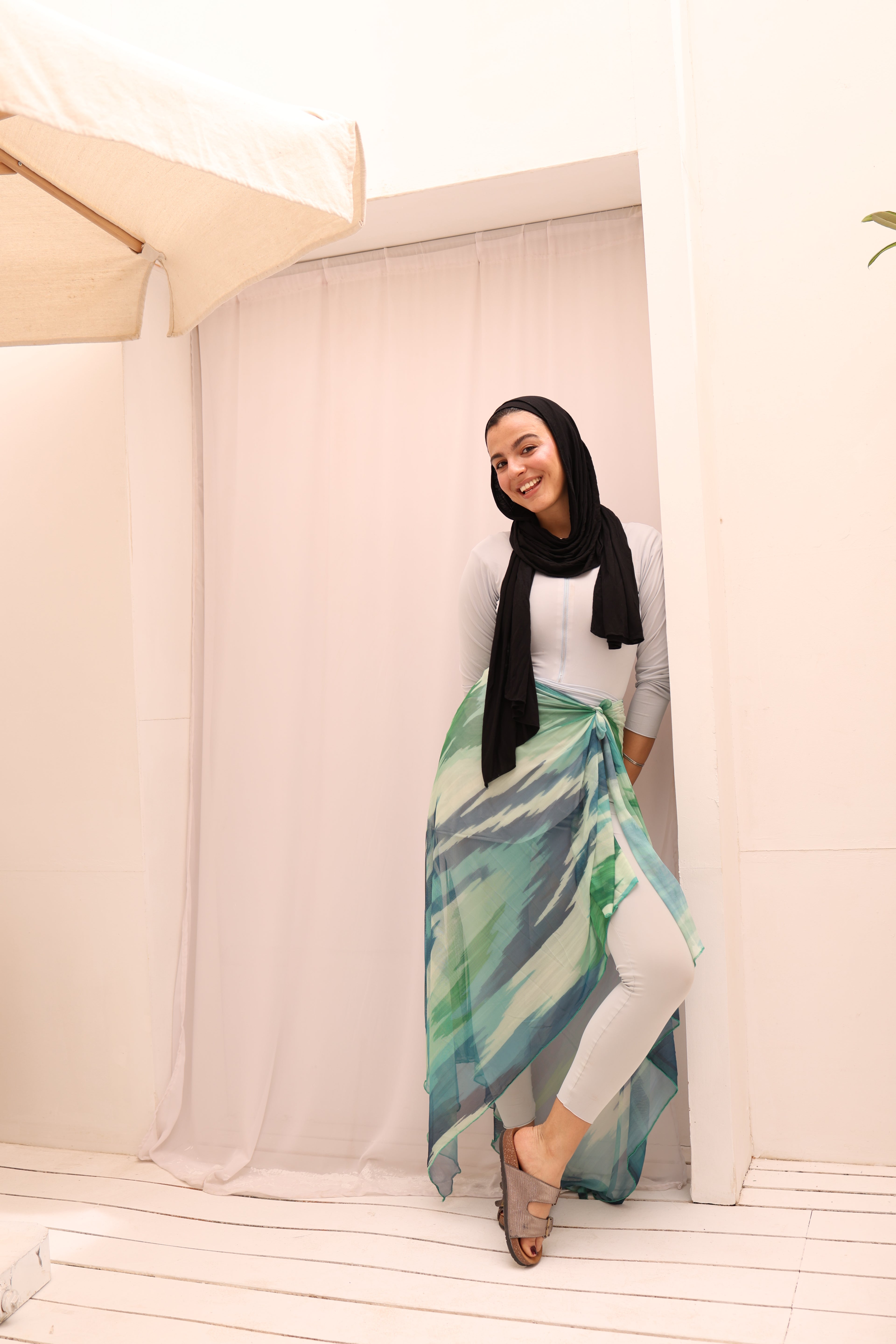 Ocean Meadow Mesh Wrap Cover Up