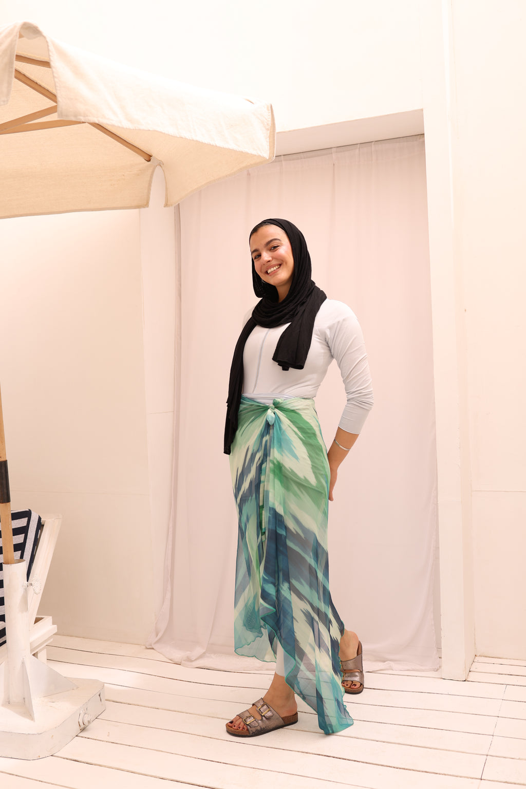 Ocean Meadow Mesh Wrap Cover Up