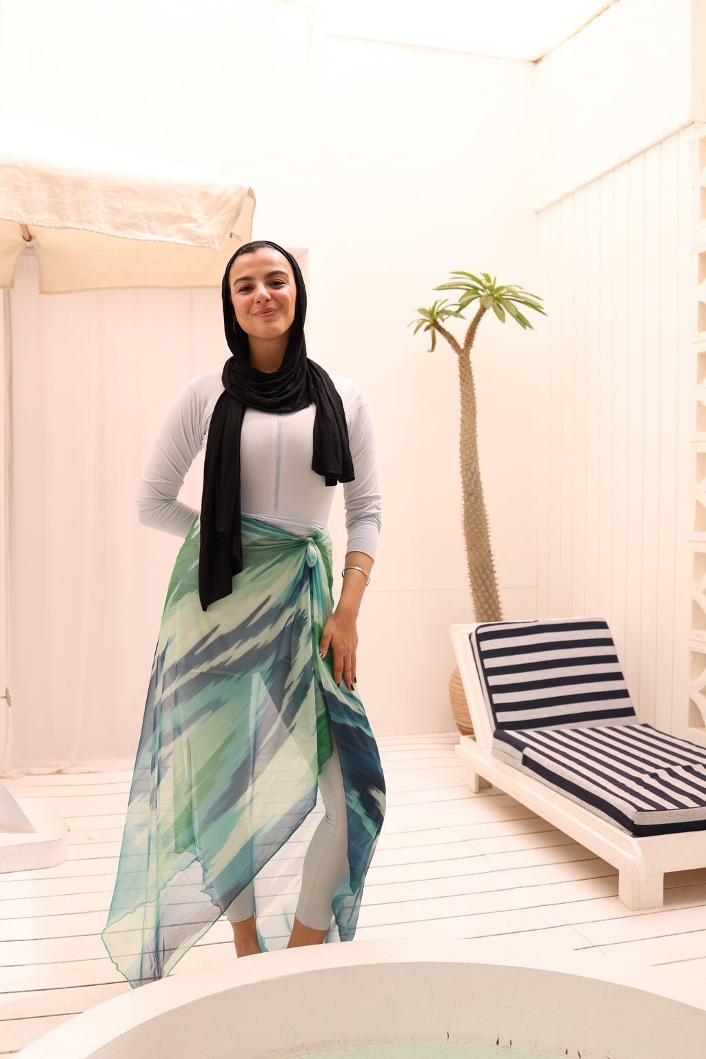 Ocean Meadow Mesh Wrap Cover Up