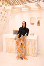 Sunfire Bloom Chiffon Wrap Cover Up