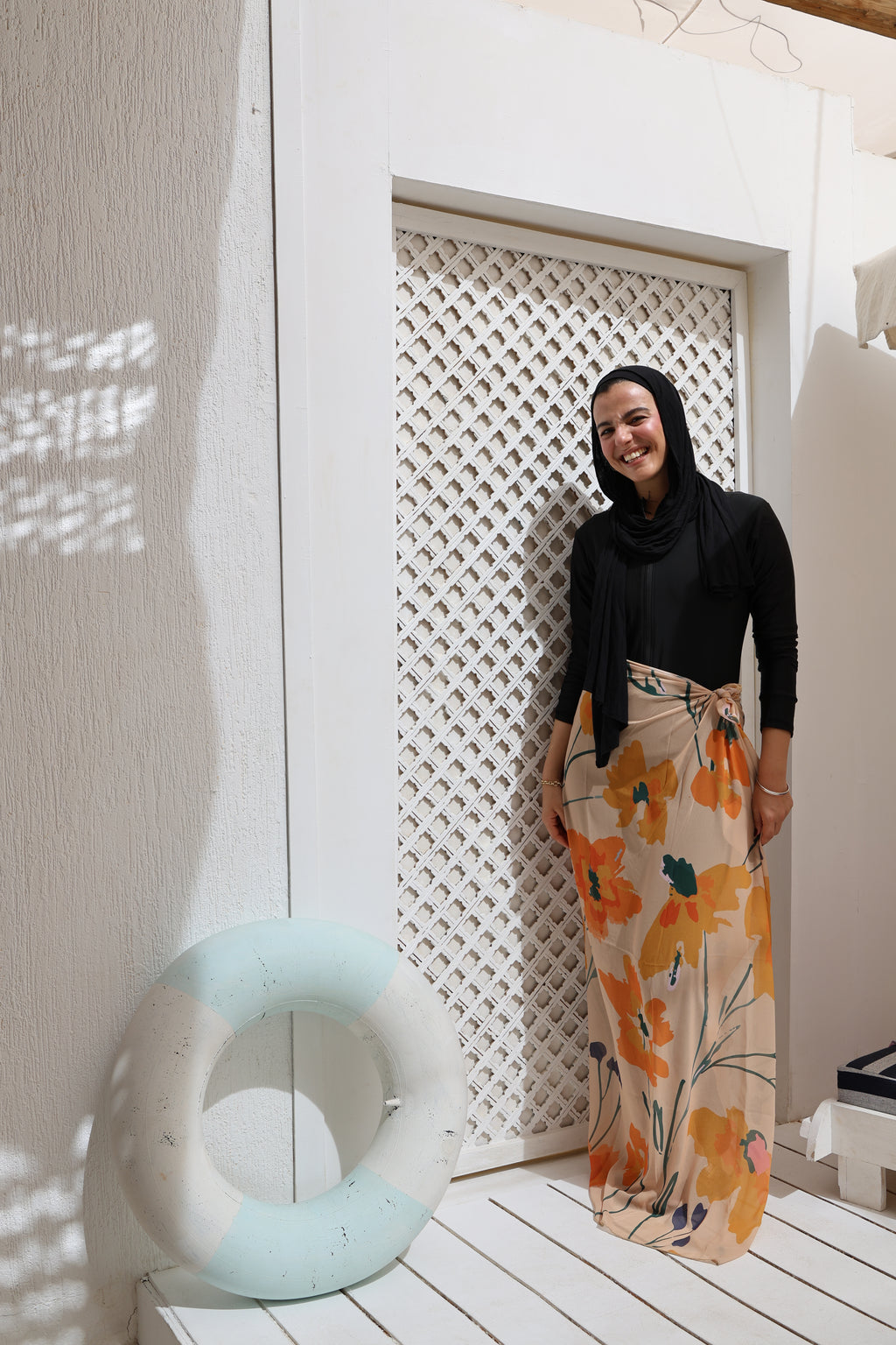 Sunfire Bloom Chiffon Wrap Cover Up