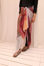 Blush Vein Mesh Wrap Cover Up
