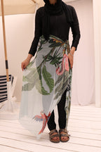 Jungle Whispers Mesh Wrap Cover Up