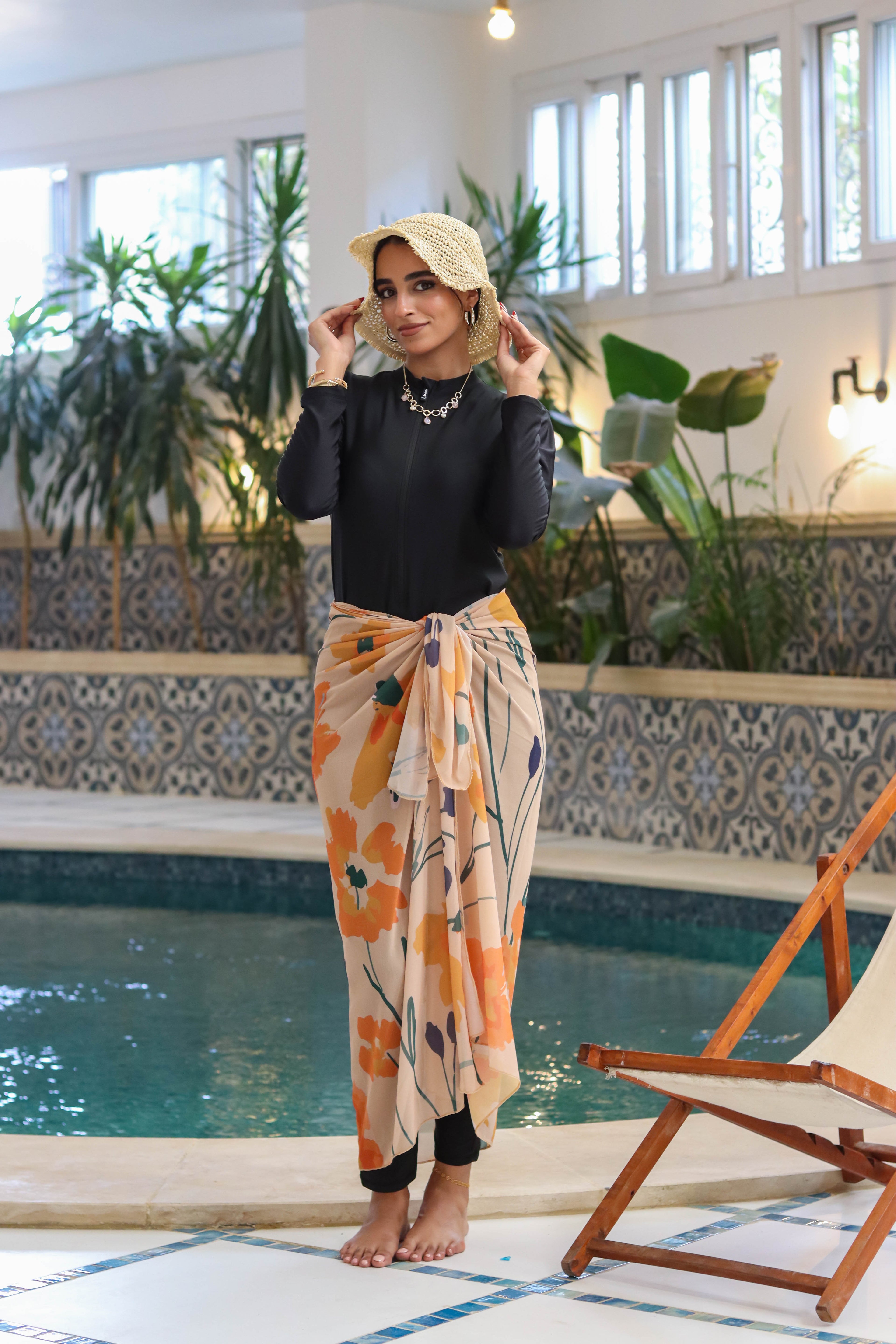 Sunfire Bloom Chiffon Wrap Cover Up