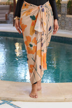 Sunfire Bloom Chiffon Wrap Cover Up