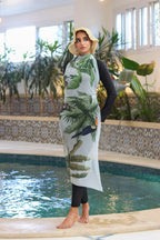 Jungle Whispers Mesh Wrap Cover Up