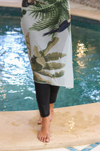 Jungle Whispers Mesh Wrap Cover Up