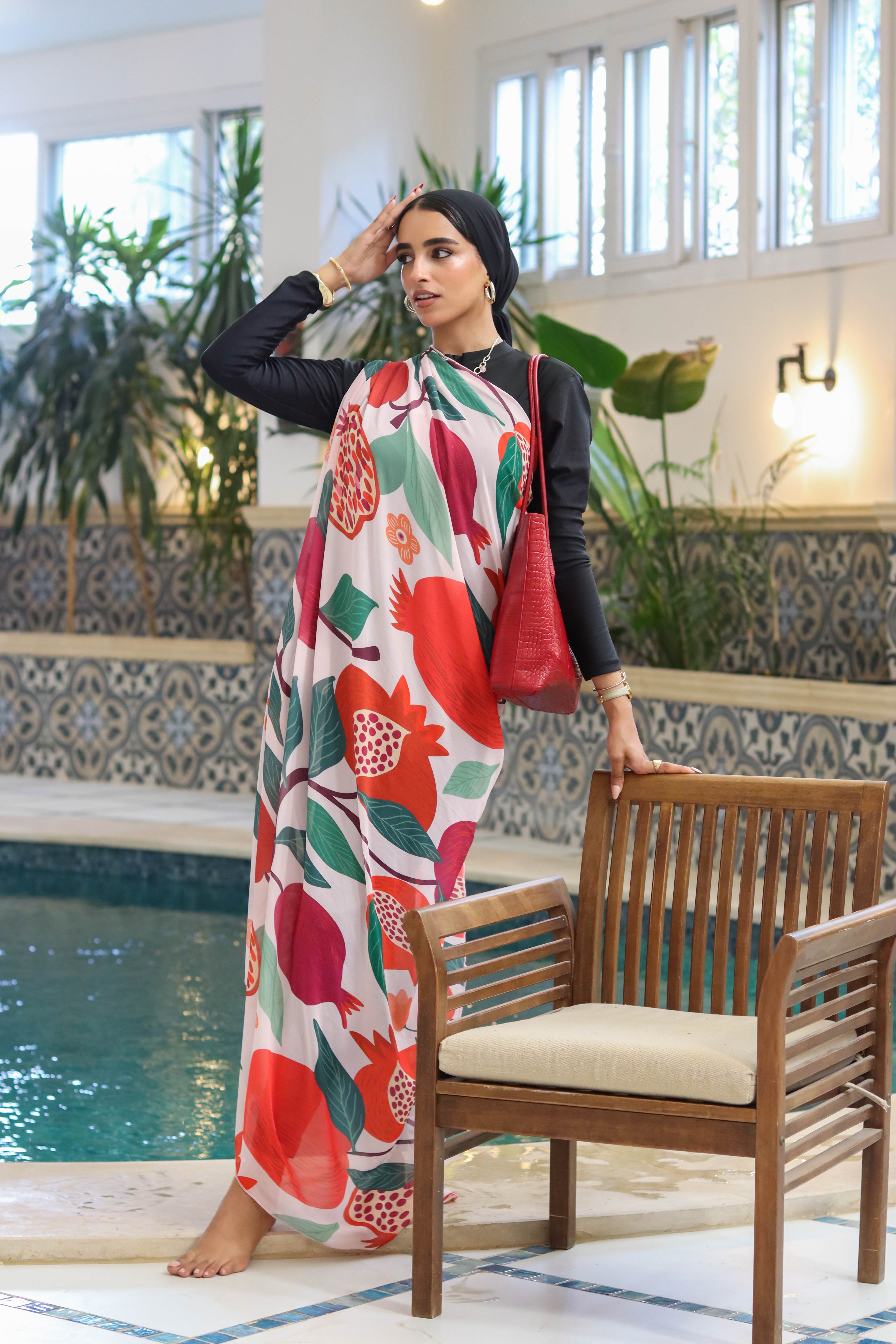Pomegranate Pop Chiffon Wrap Cover Up