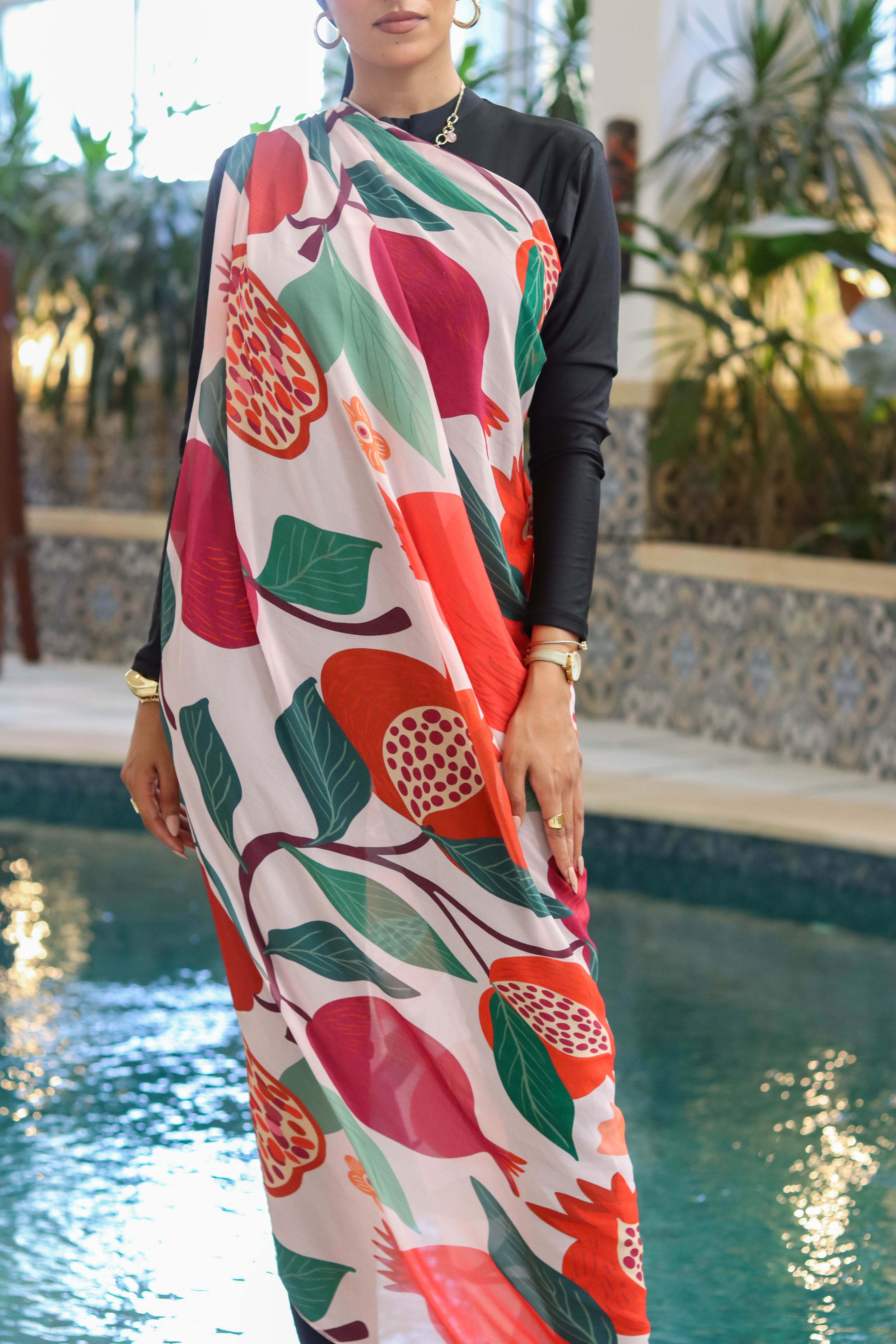 Pomegranate Pop Chiffon Wrap Cover Up
