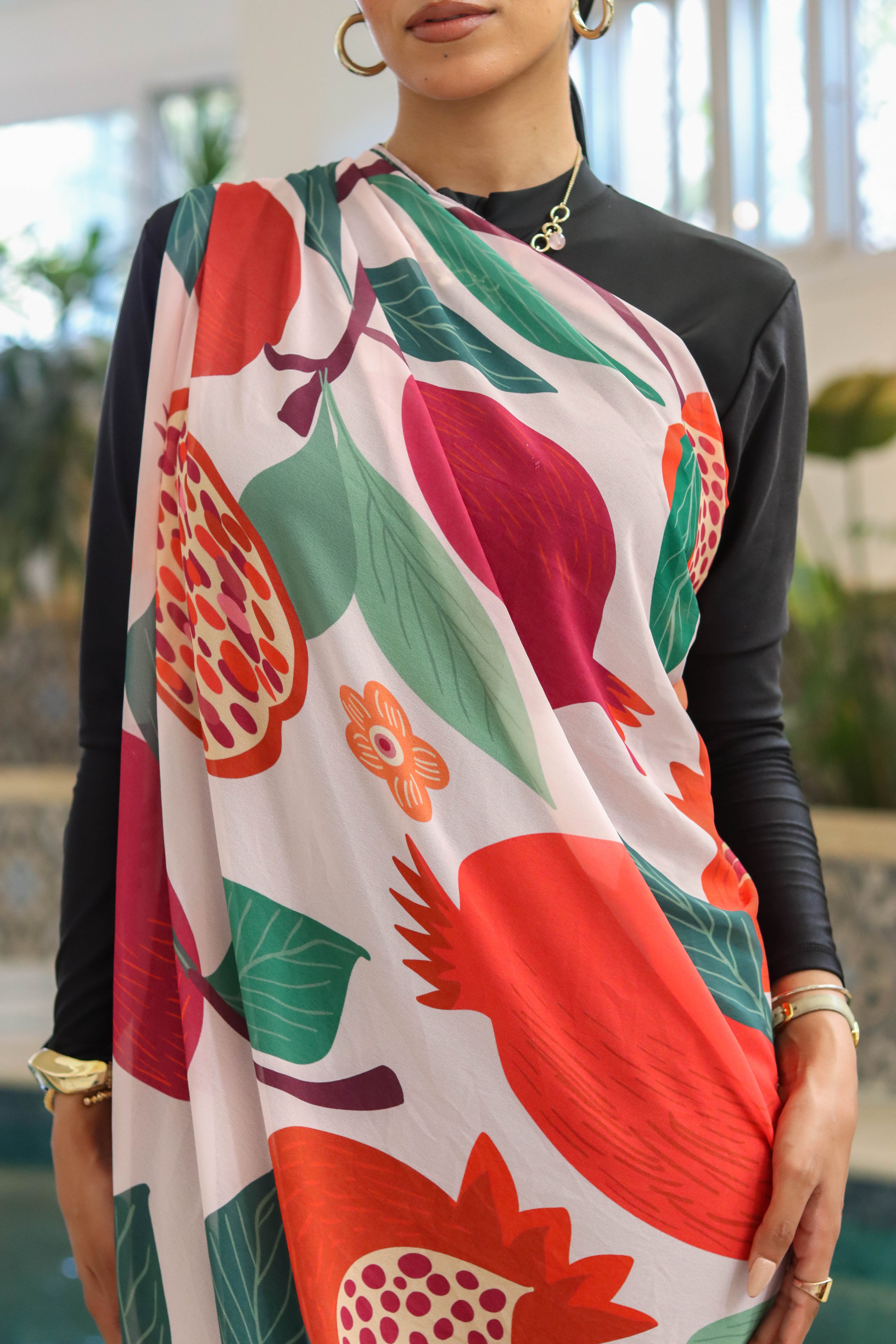 Pomegranate Pop Chiffon Wrap Cover Up