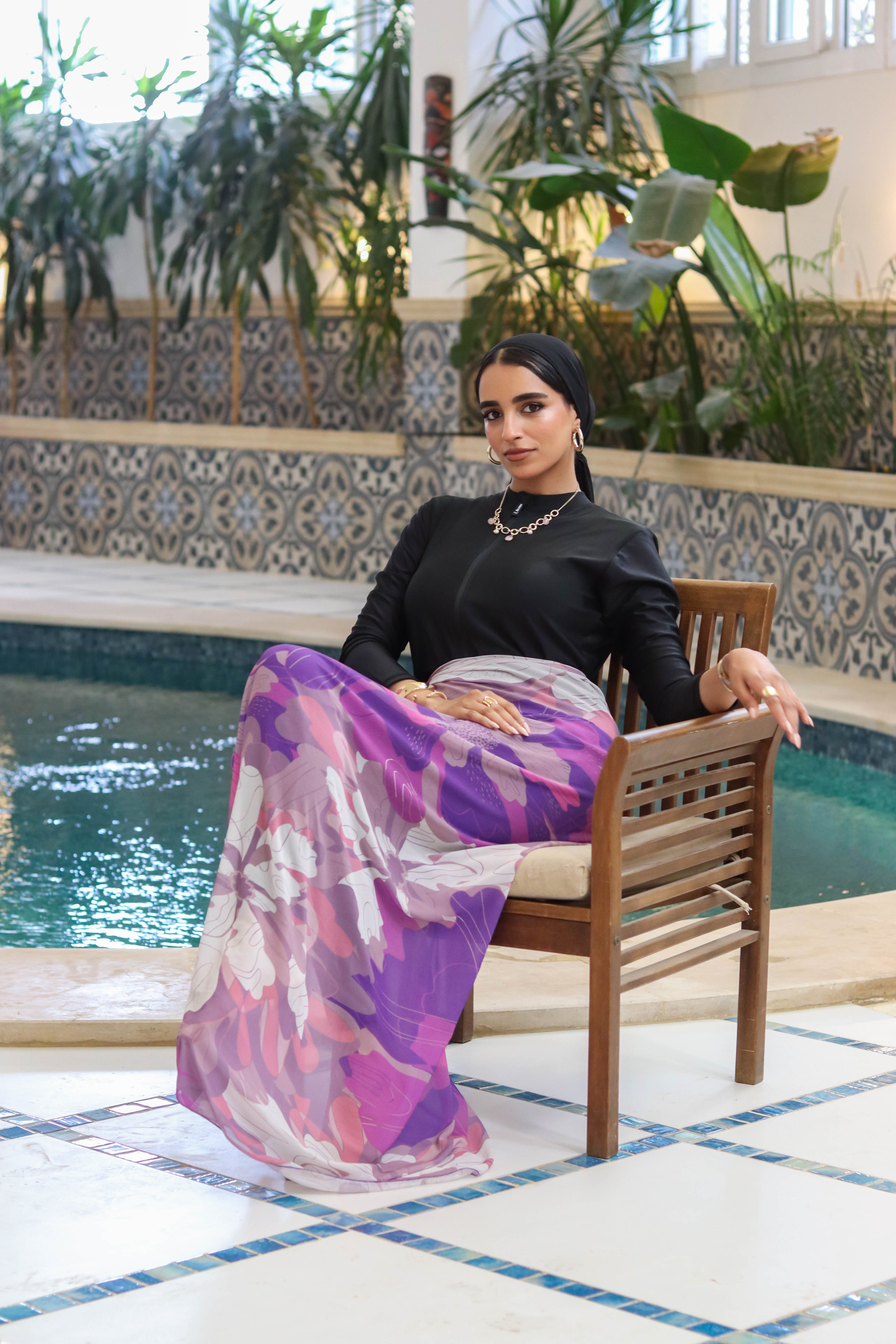 Lavender Mirage Chiffon Wrap Cover Up