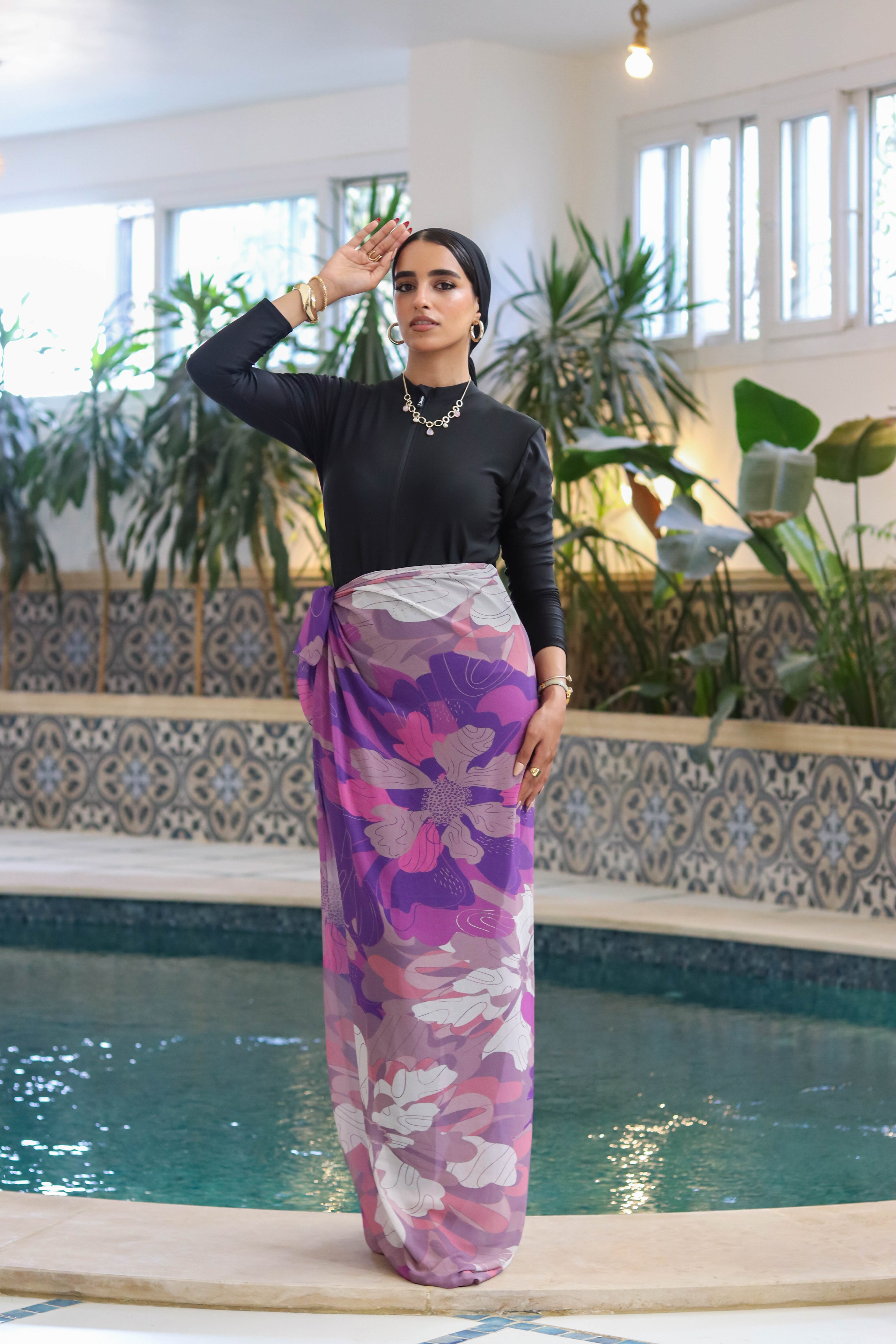 Lavender Mirage Chiffon Wrap Cover Up