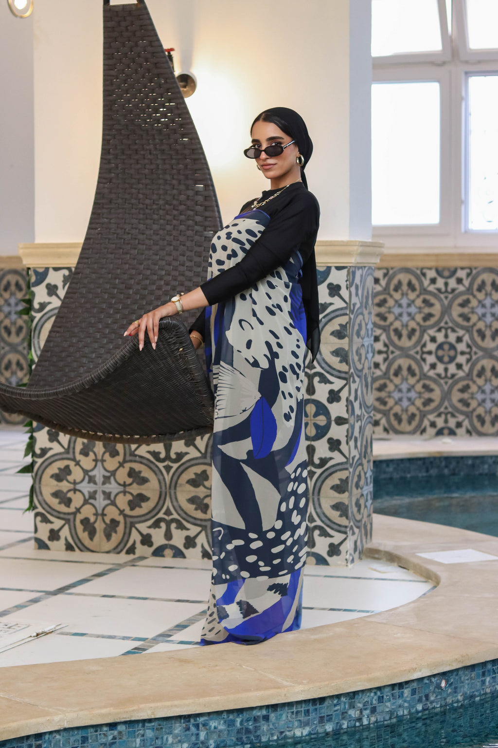 Midnight Roar Chiffon Wrap Cover Up