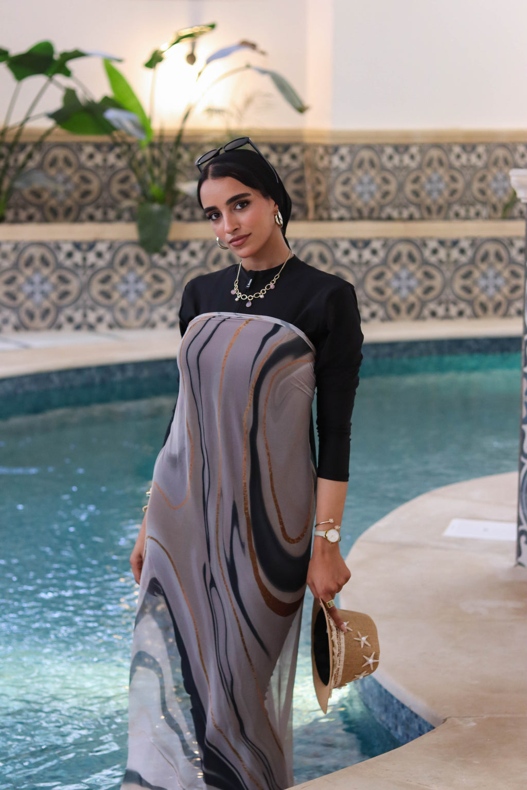 Marble Dust Mesh Wrap Cover Up
