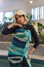 Ocean Meadow Mesh Wrap Cover Up