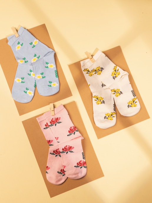 Rose Garden Sock (Pack of 3 socks)