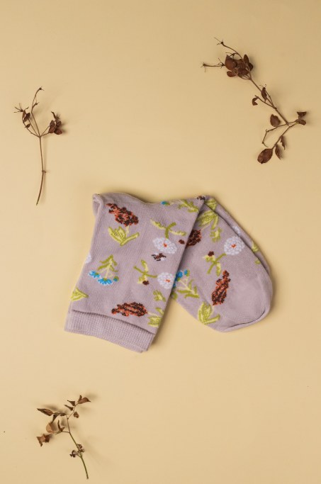 Lavender Bloom Sock (Pack of 3 socks)