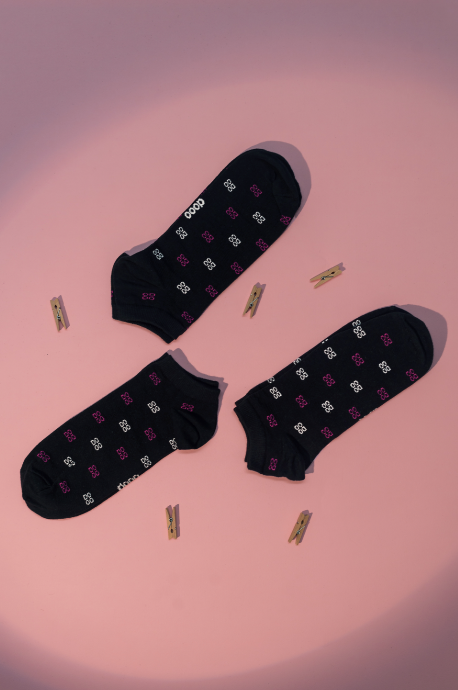 DOOO Socks black (Pack of 3 Socks)