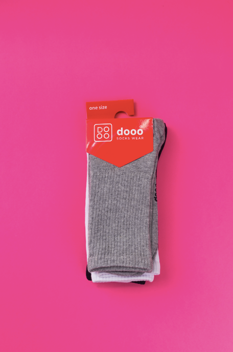 Everyday Plain Crew-Socks (Pack of 3 Socks)