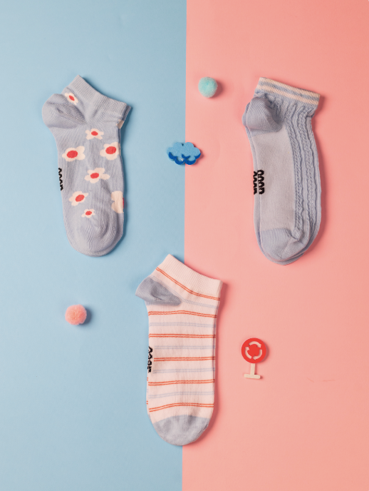 Bloom & Stripes Teen (Pack of 3 Socks)
