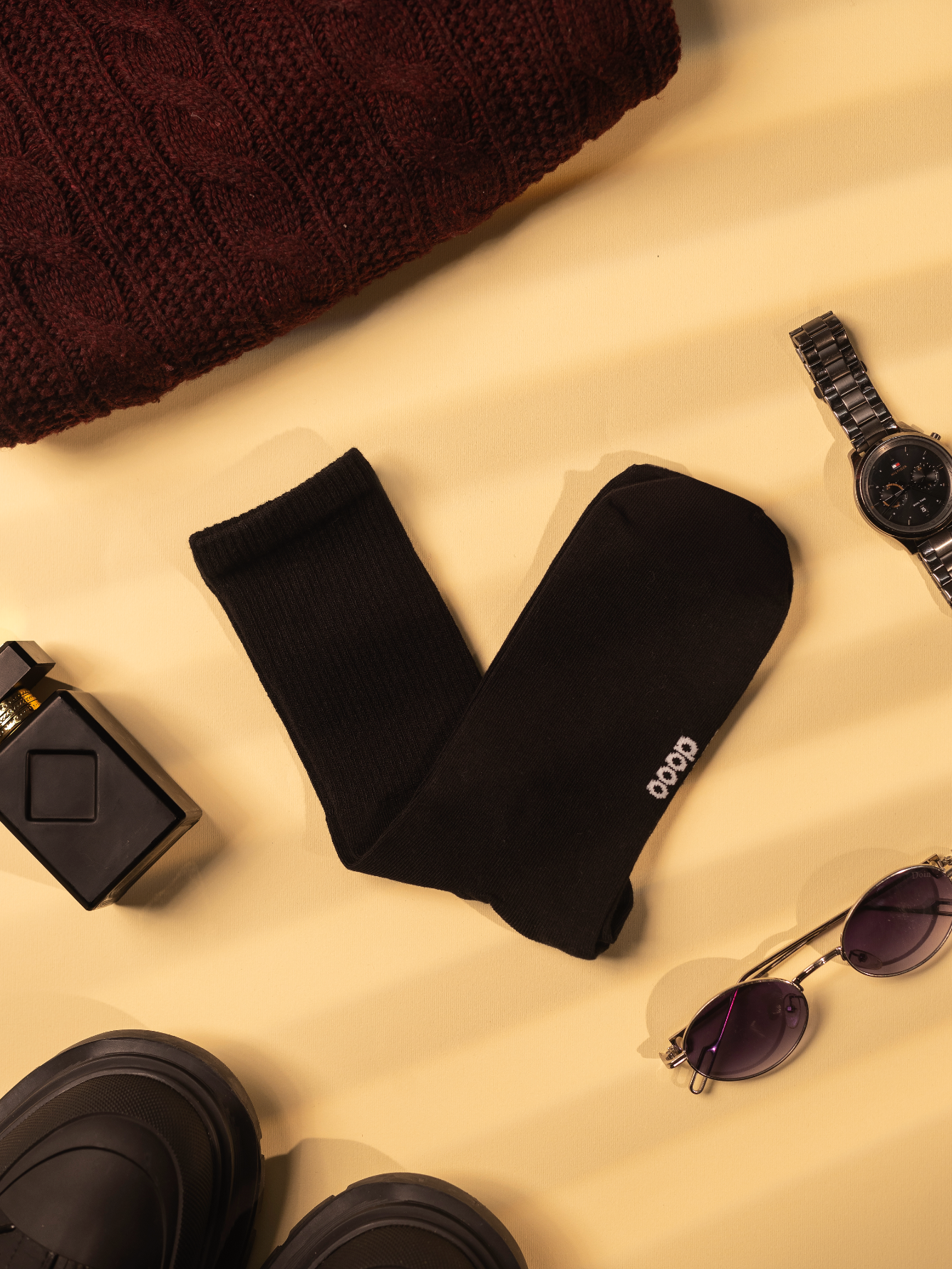 Everyday Plain Crew-Socks (Pack of 3 Socks)